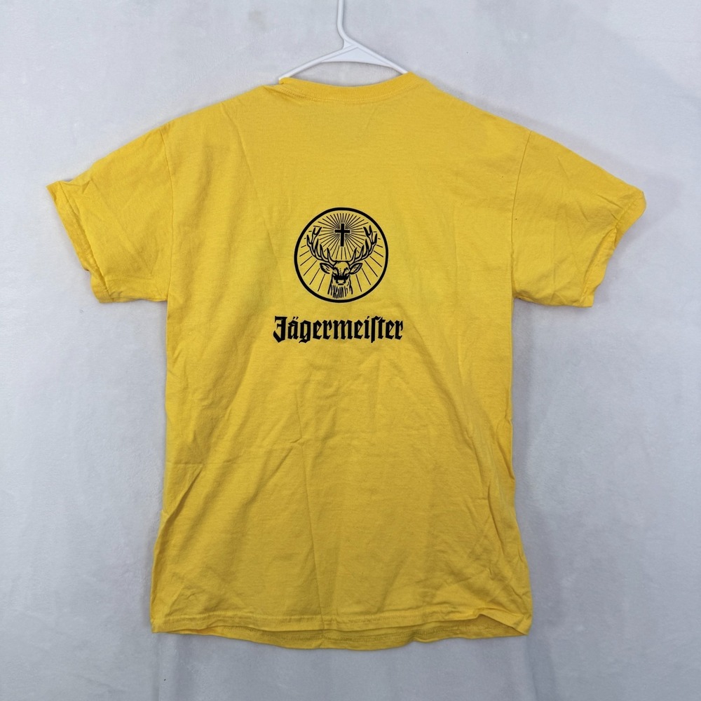 Jagermeister T Shirt Mens M Yello Graphic Promo